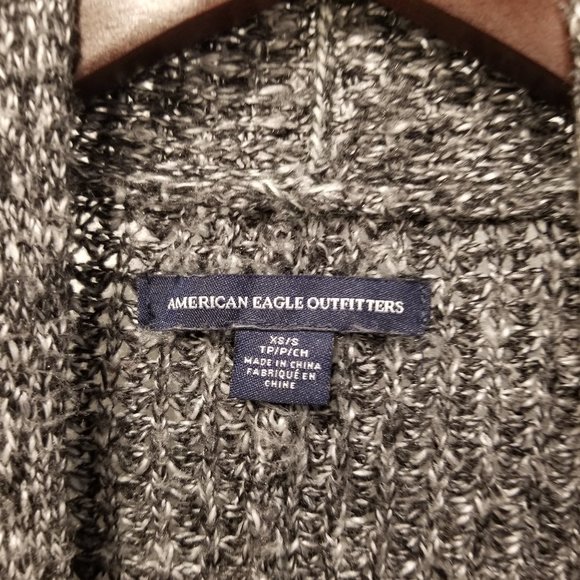American Eagle - Marled Grey Knit Cardigan - Picture 3 of 5
